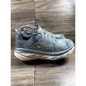 Hoka One One Men's Grey/Blue Bondi 6 Wide Running Shoes Size 9.5